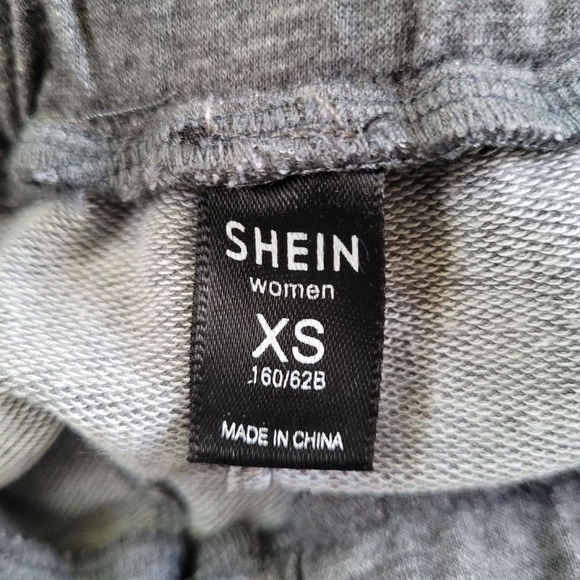 Shein Gray Pull-On High-Rise Drawstring Athletic Running Shorts Size 2 - Picture 6 of 7